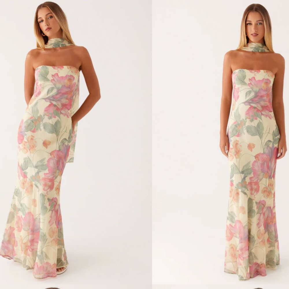 PepperMayo Under the Pagoda Maxi Dress - Yellow
